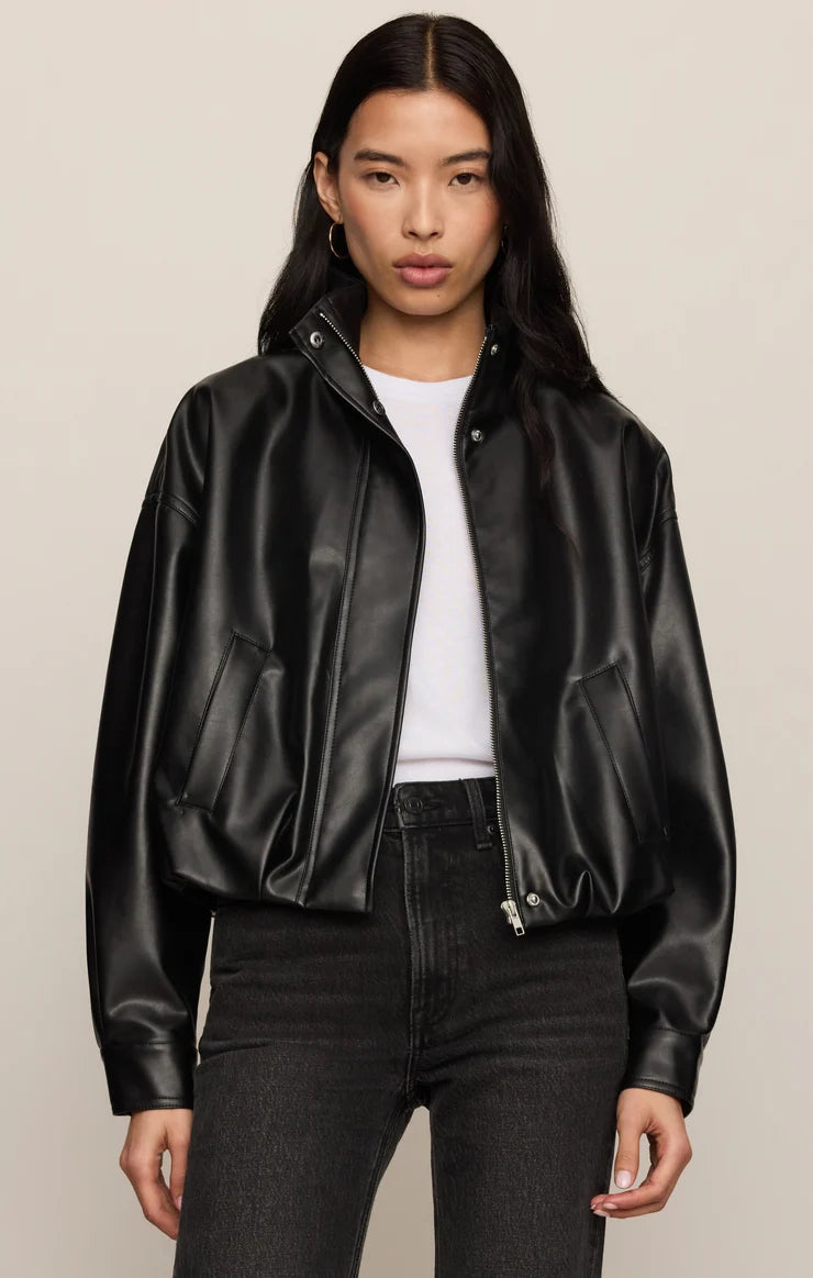Z Supply Corin Faux Leather Bubble Jacket