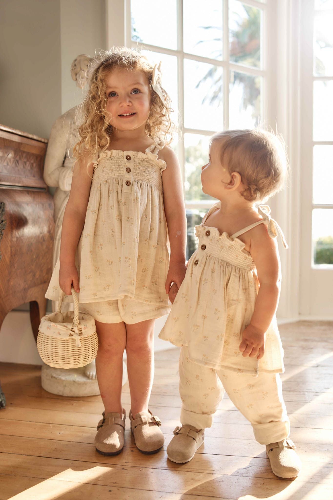 Jamie Kay Organic Cotton Muslin Elodie Shorts || Pauline Chamomile