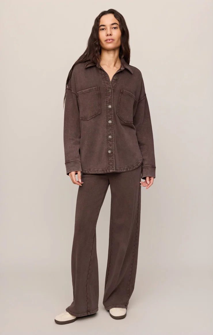 Z SUPPLY All Day Knit Jacket || Dark Chocolate
