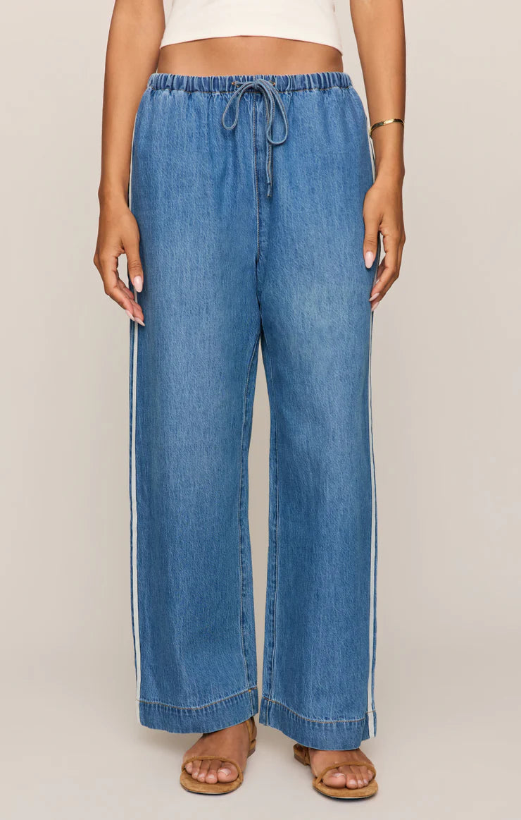 Z SUPPLY The Sidelines Denim Track Pant || Dreamstate