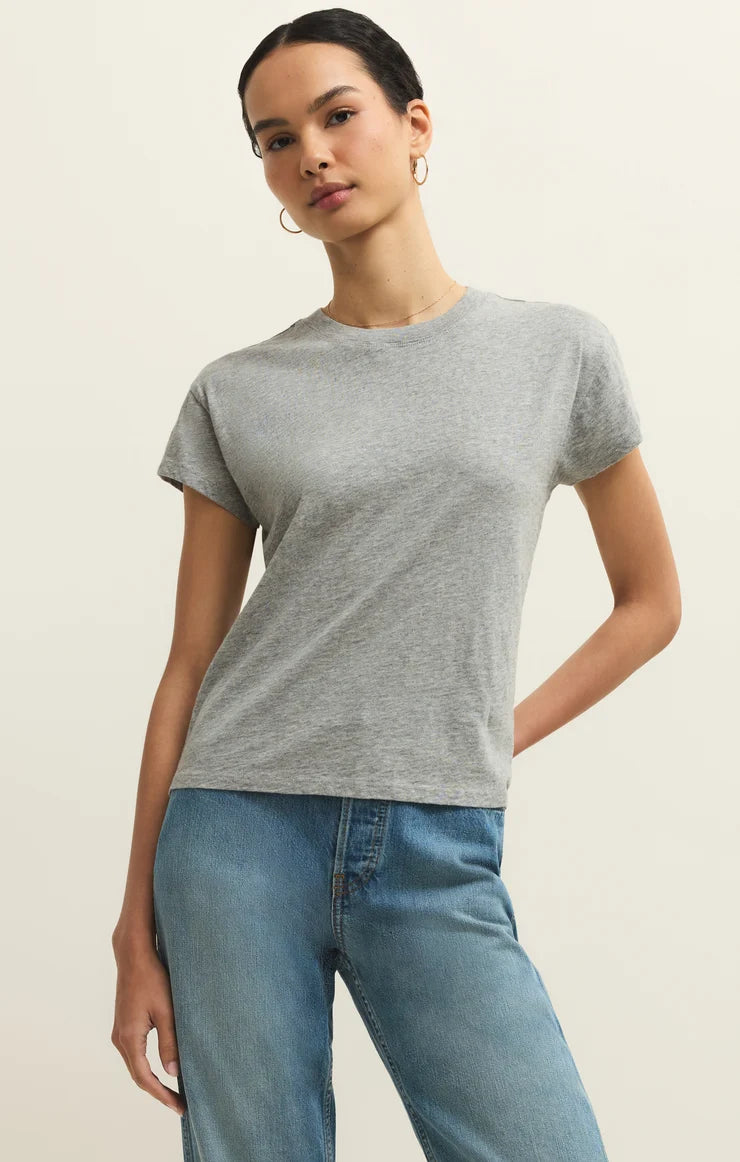 Z Supply Modern Slub Tee || Heather Grey