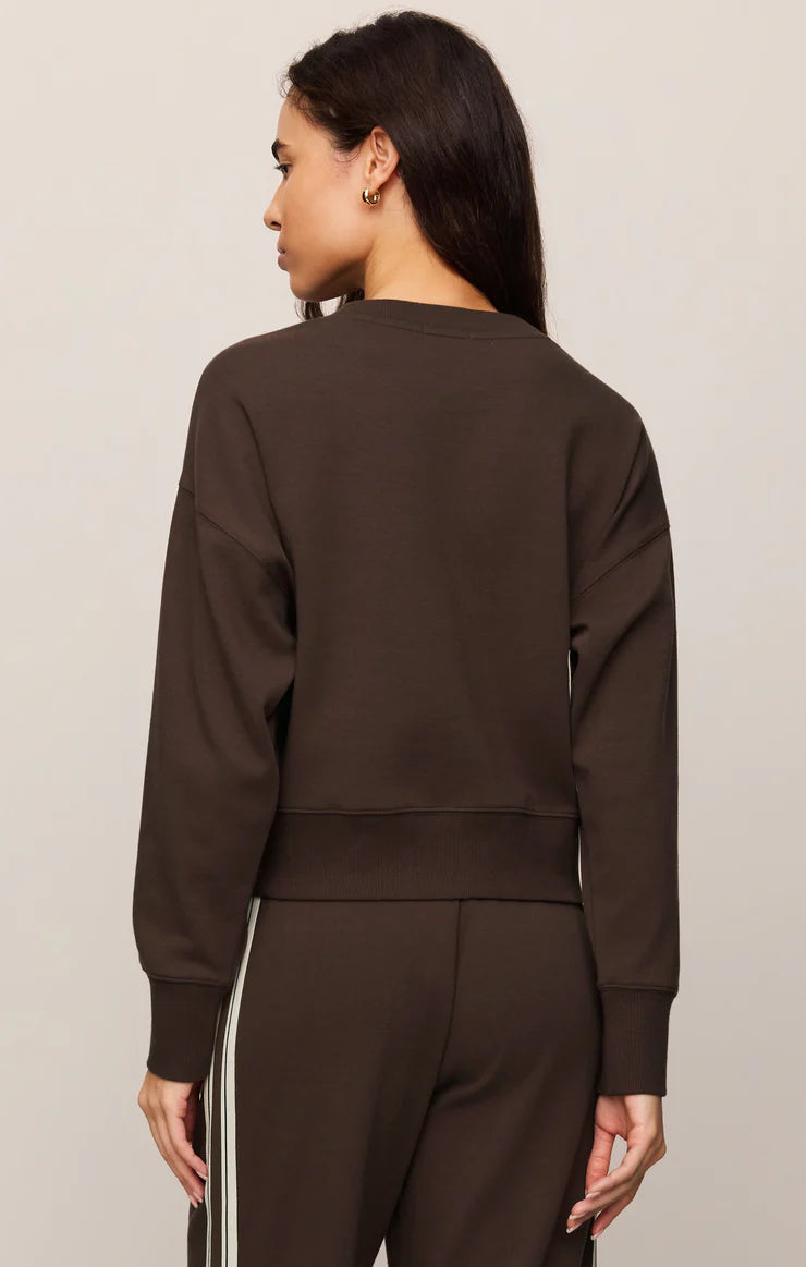 Z SUPPLY Comeback Sweater || Dark Chocolate