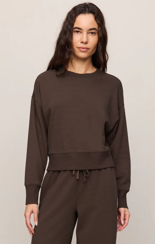 Z SUPPLY Comeback Sweater || Dark Chocolate