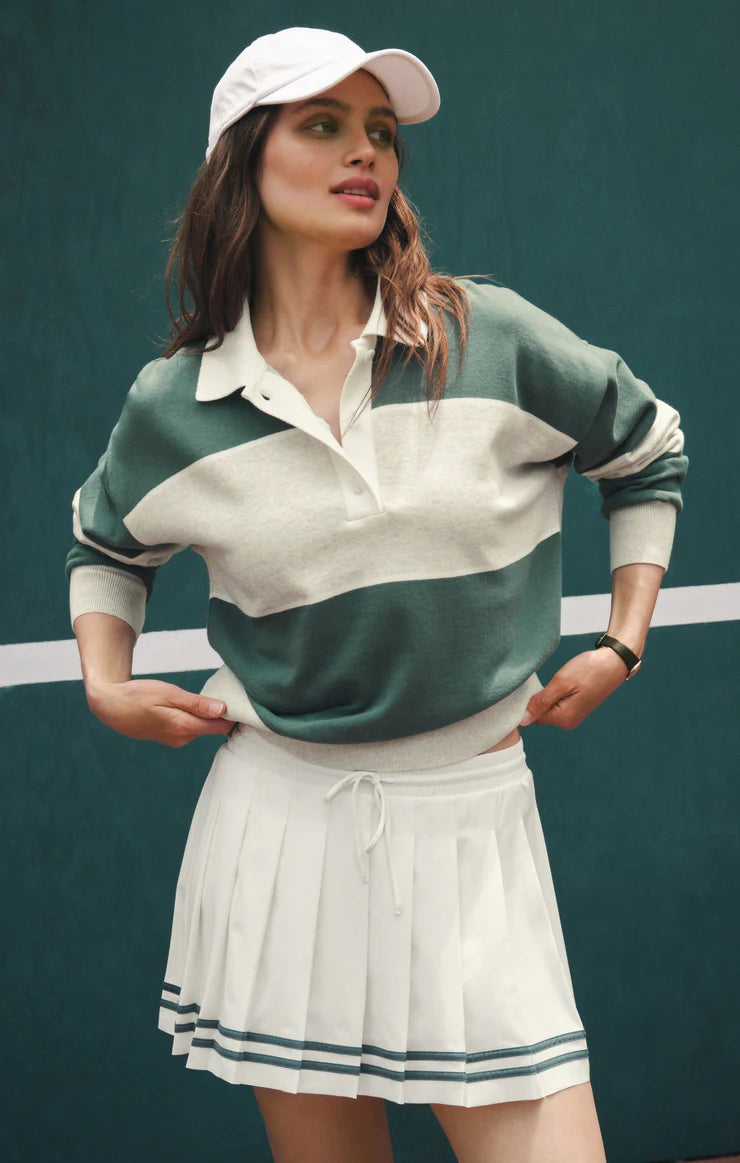 Z SUPPLY Study Break Polo Sweatshirt