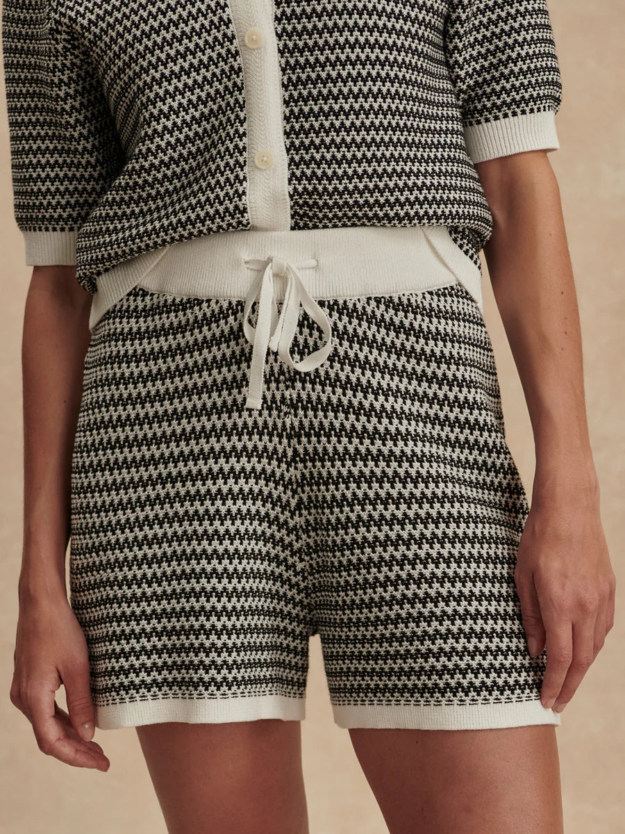 Varley Villers Knit Short || White/Black