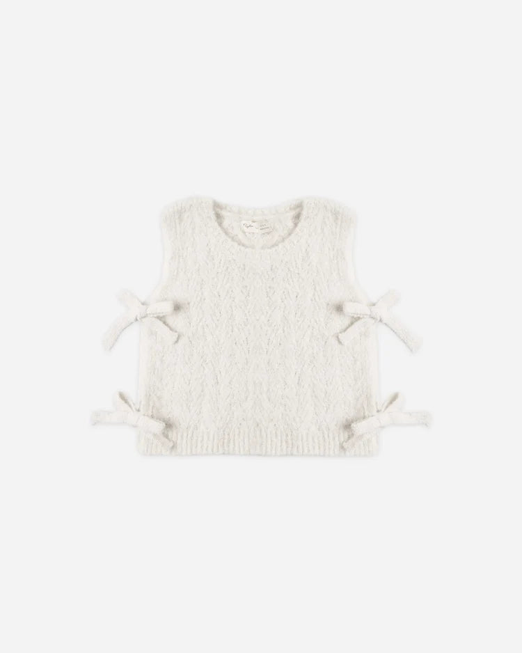 Rylee + Cru Bow Sweater Vest || Ivory
