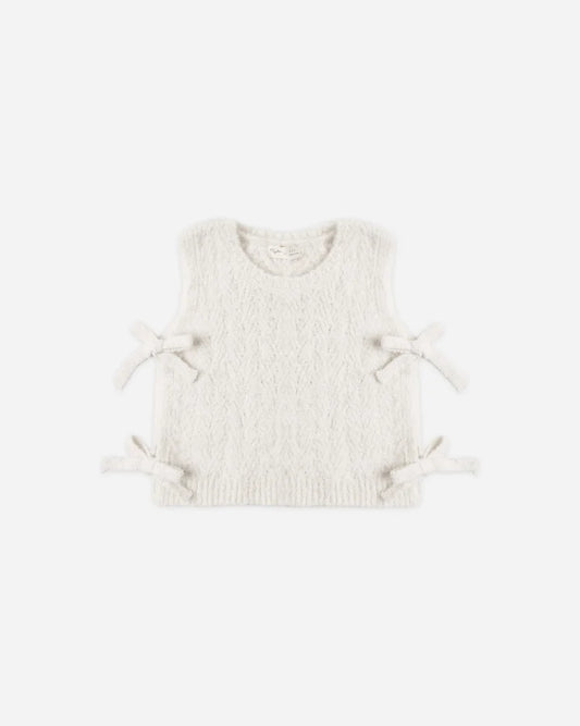Rylee + Cru Bow Sweater Vest || Ivory