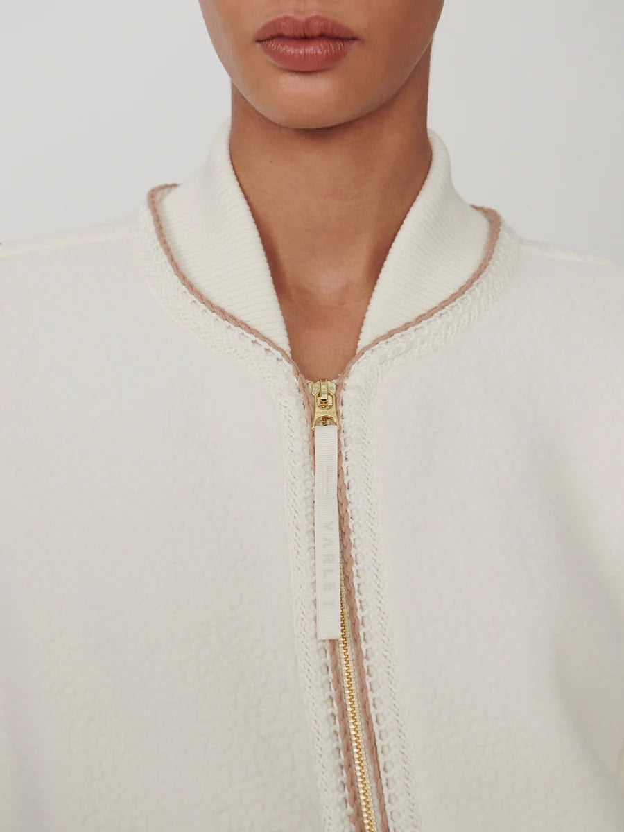 Varley Klaudia Fleece Jacket || Egret