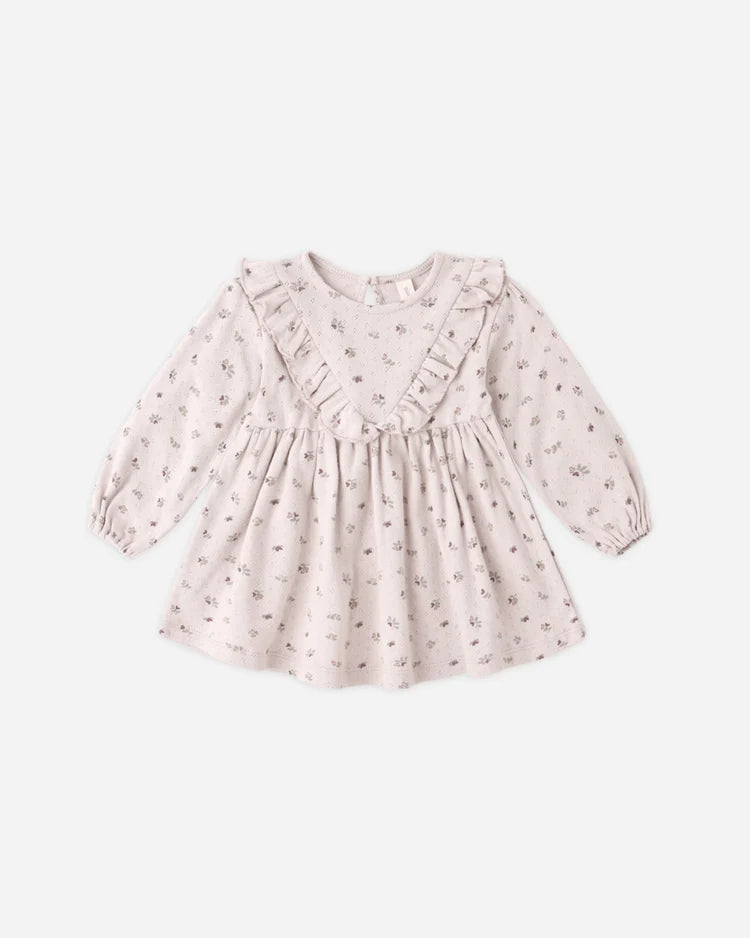 Quincy Mae Long Sleeve Ruffle V Dress || Heart Ditsy