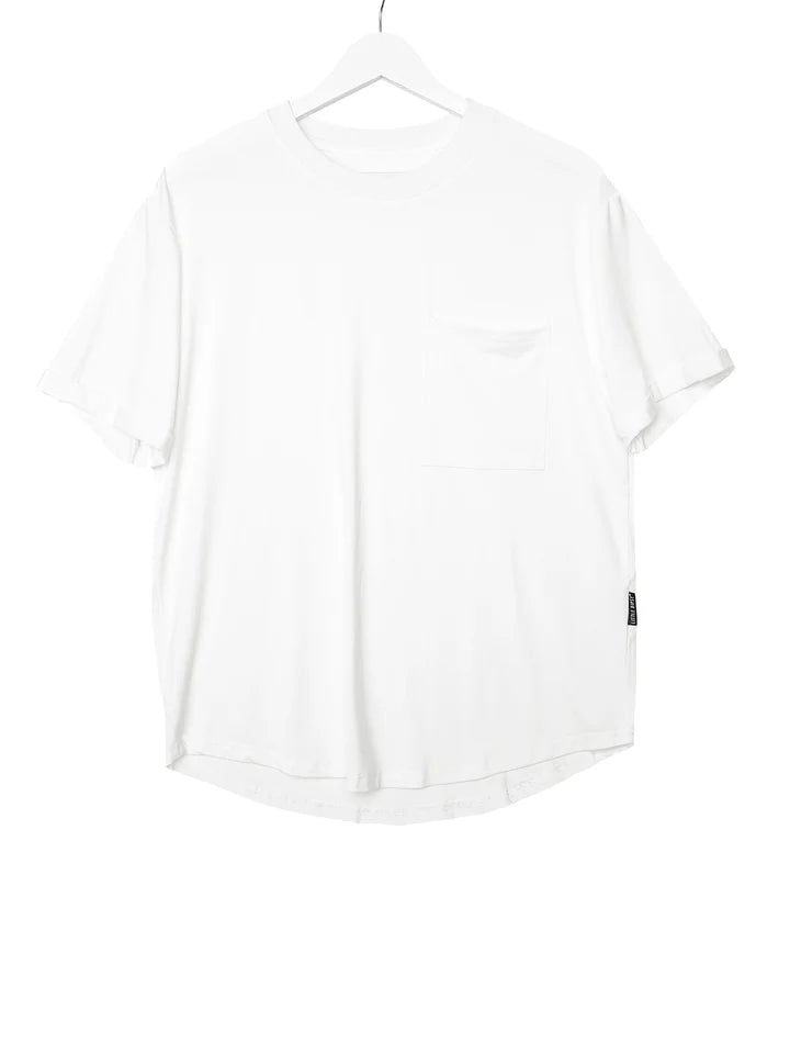 Little Bipsy Adult Bamboo Pocket Tee || Off White