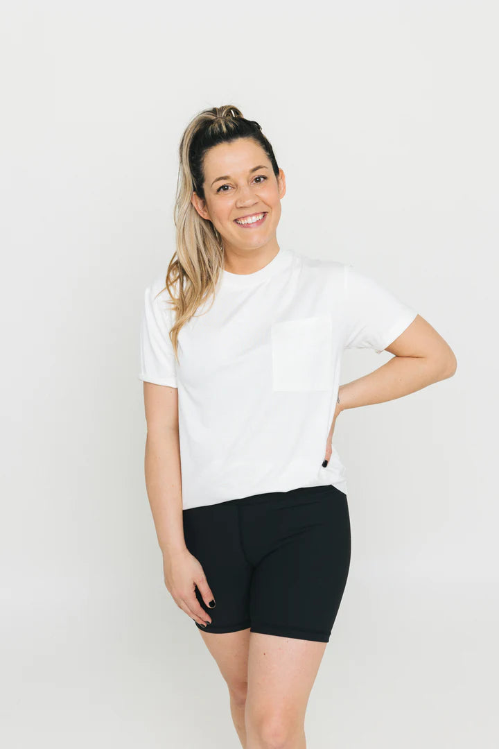 Little Bipsy Adult Bamboo Pocket Tee || Off White