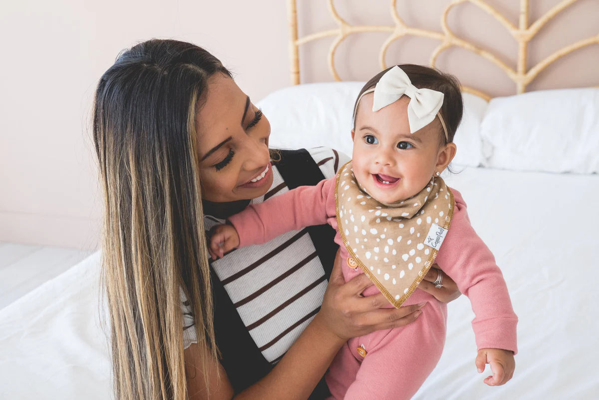 Copper Pearl Baby Bandana Bibs || Autumn