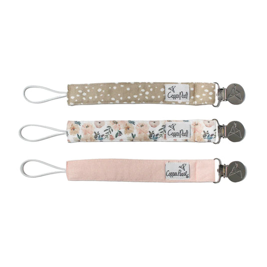 Copper Pearl Pacifier Clips || Autumn