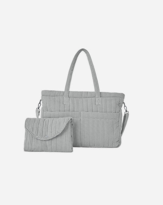 Quincy Mae Diaper Bag + Changing Pad Set || Midnight Gingham