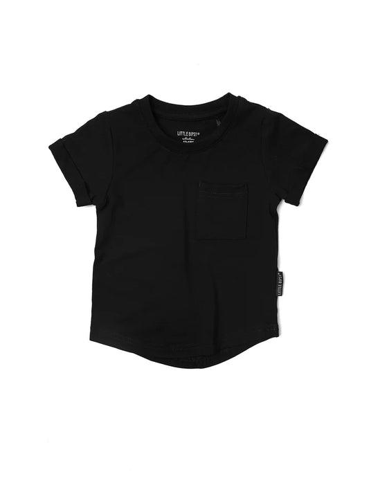 Little Bipsy Bamboo Pocket Tee || Black