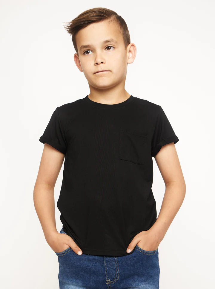 Little Bipsy Bamboo Pocket Tee || Black