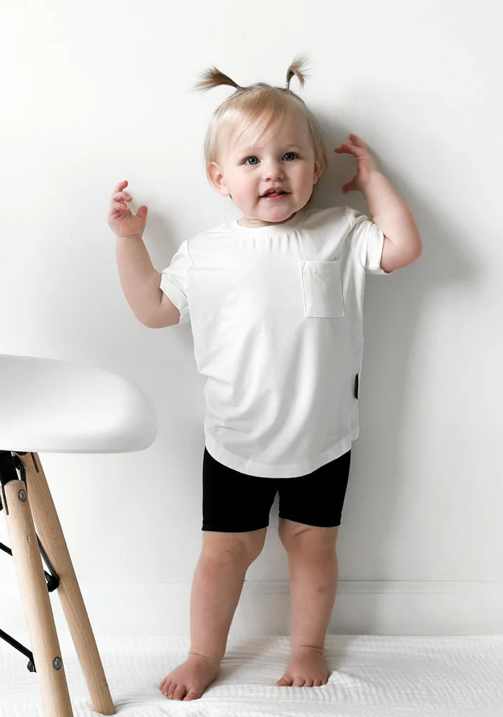 Little Bipsy Bamboo Pocket Tee || Off White