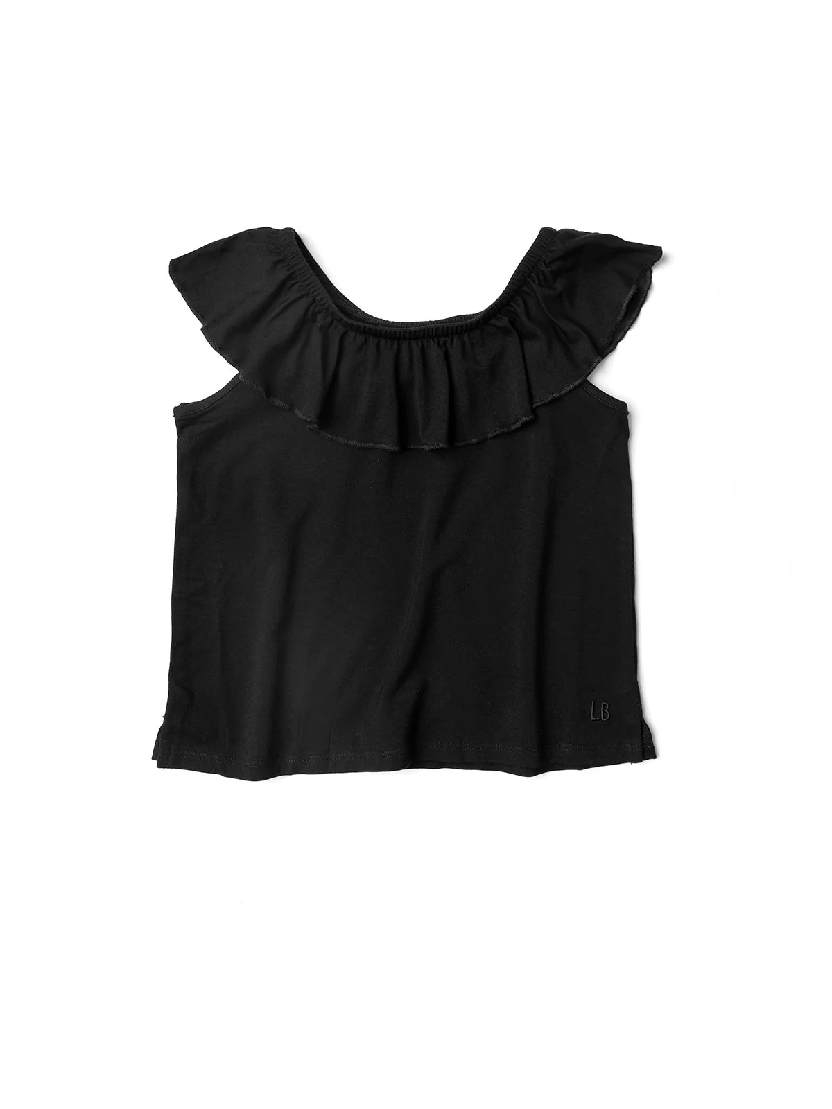 Little Bipsy Ruffle Bamboo Top || Black