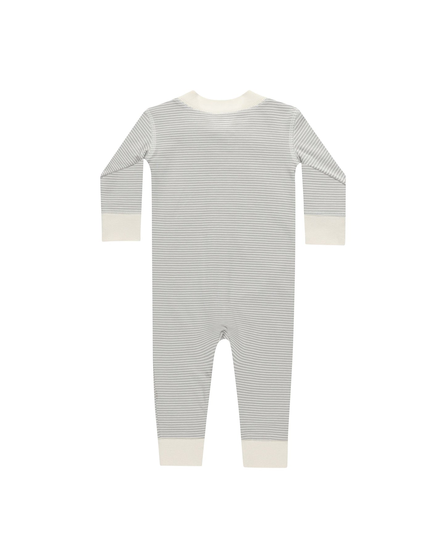 Quincy Mae Zip Long Sleeve Sleeper || Blue Micro Stripe