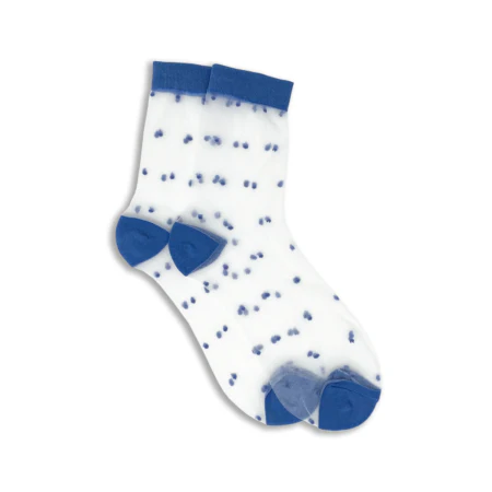 XS Unified Women's Sheer Dot Socks || Bluebell