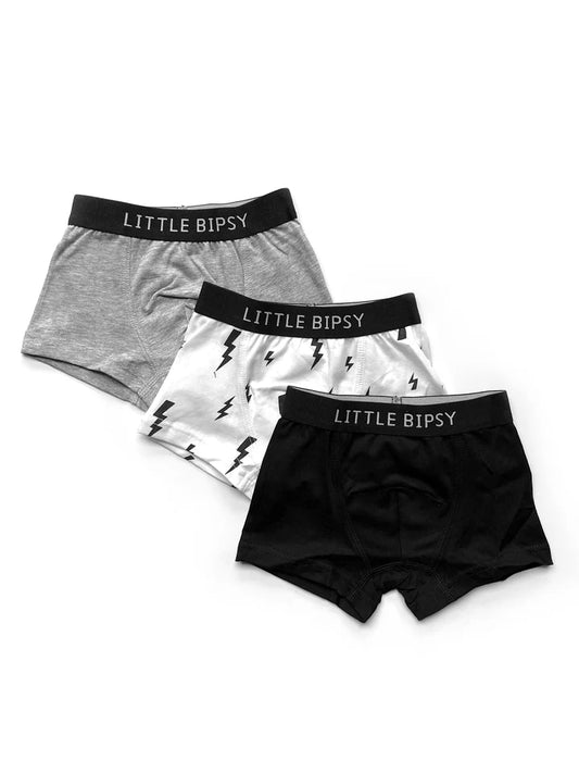 Little Bipsy Boxer Brief 3-Pack || Black and White