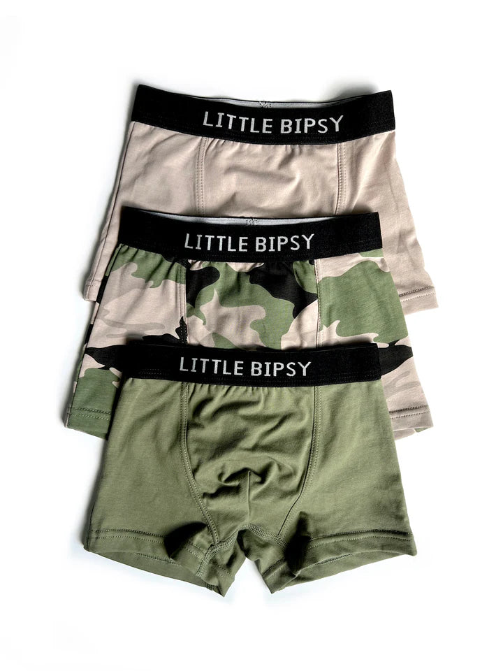 Little Bipsy Boxer Brief 3-Pack || Camo Mix