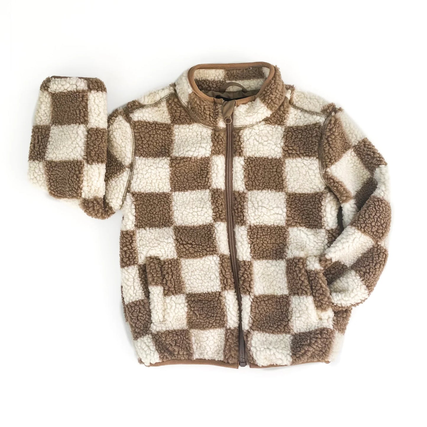 Lenox James Fleece Jacket || Tan Check