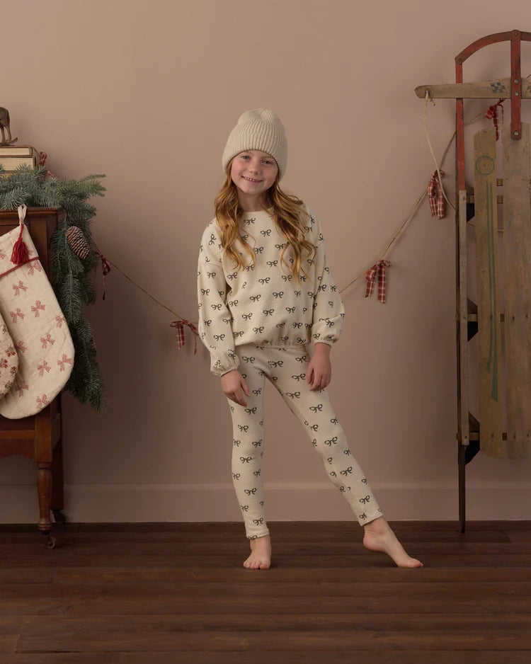 Rylee + Cru Spongy Knit Set || Evergreen Bows