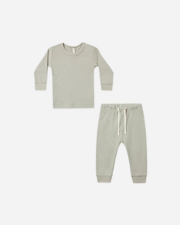 Quincy Mae Waffle Top + Pant Set || Laurel