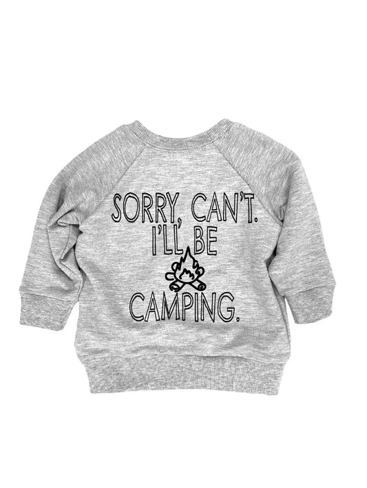 Portage and Main ||  Sorry, Can't. I'll Be Camping Sweatshirt - Grey