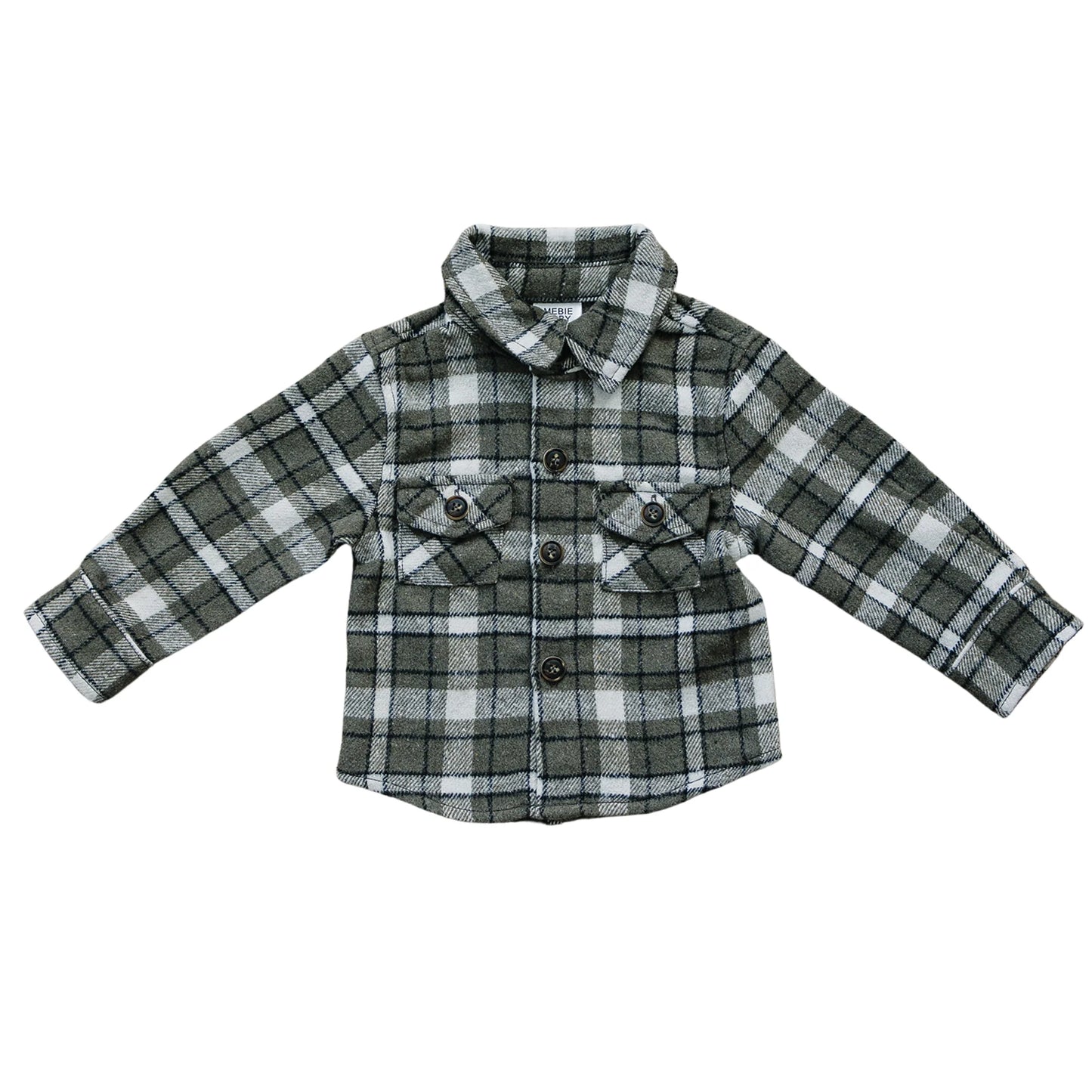 Mebie Baby Charcoal Flannel Shacket