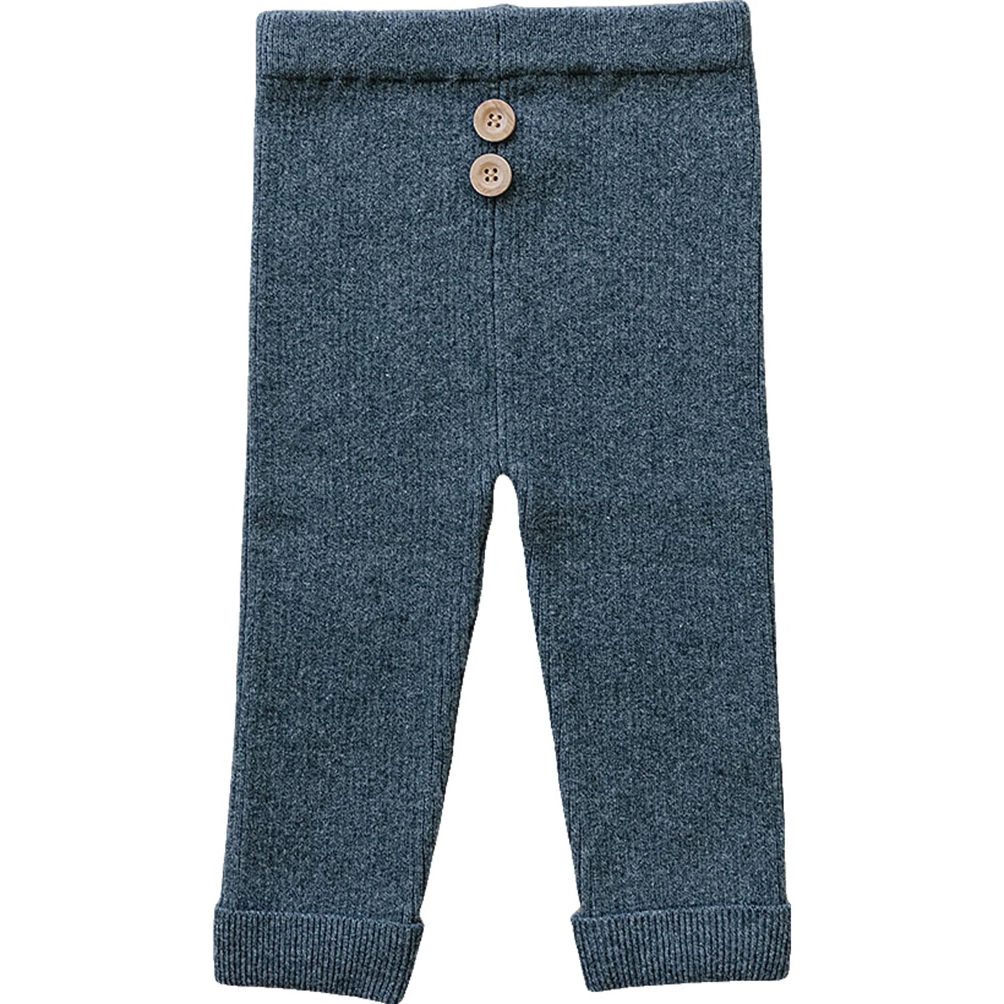 Mebie Baby Knit Leggings || Charcoal