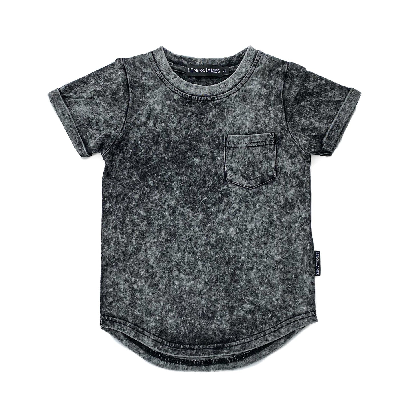 Lenox James Stonewash Pocket Tee || Charcoal