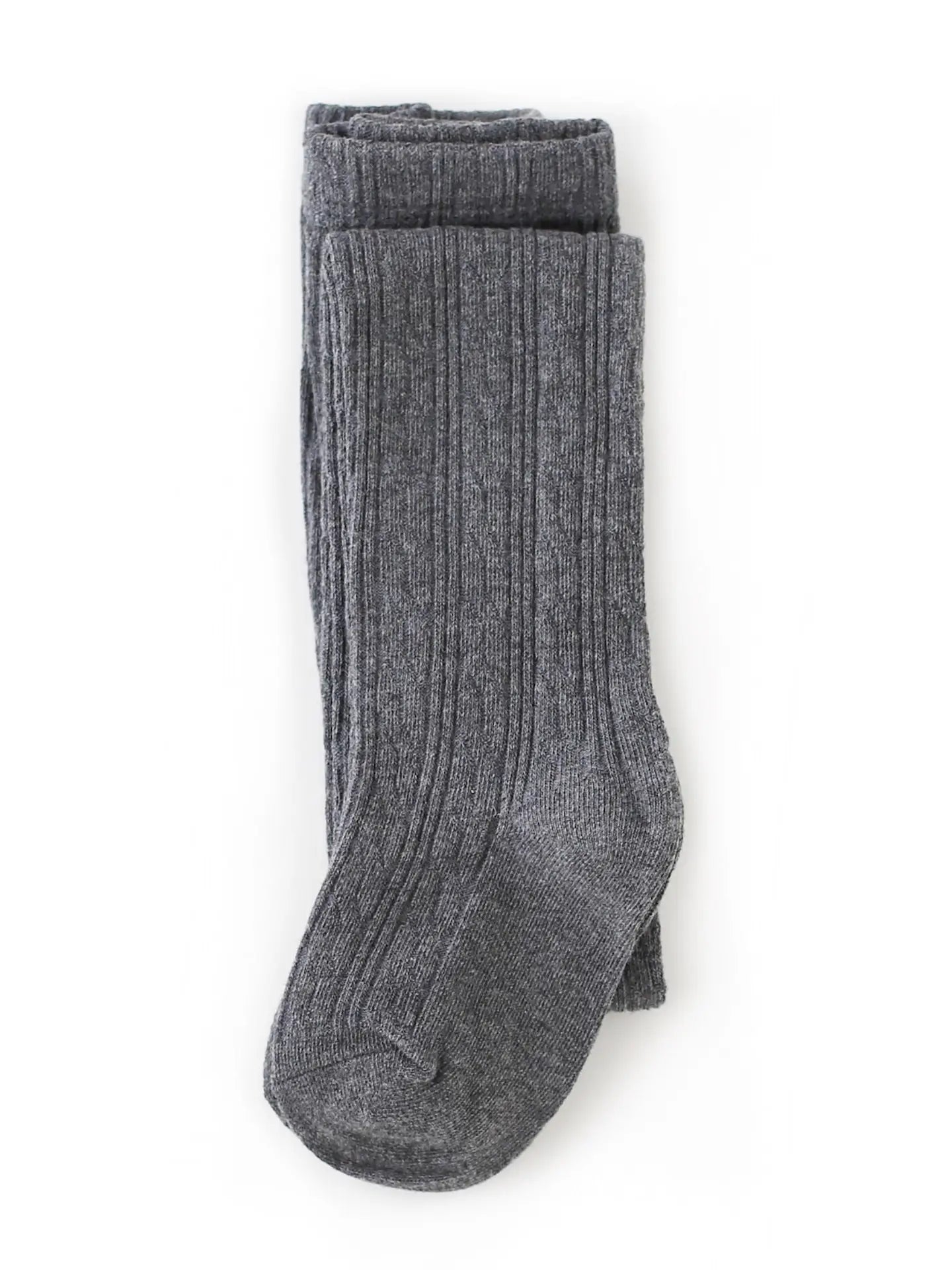 Little Stocking Co. Cable Knit Tights || Charcoal