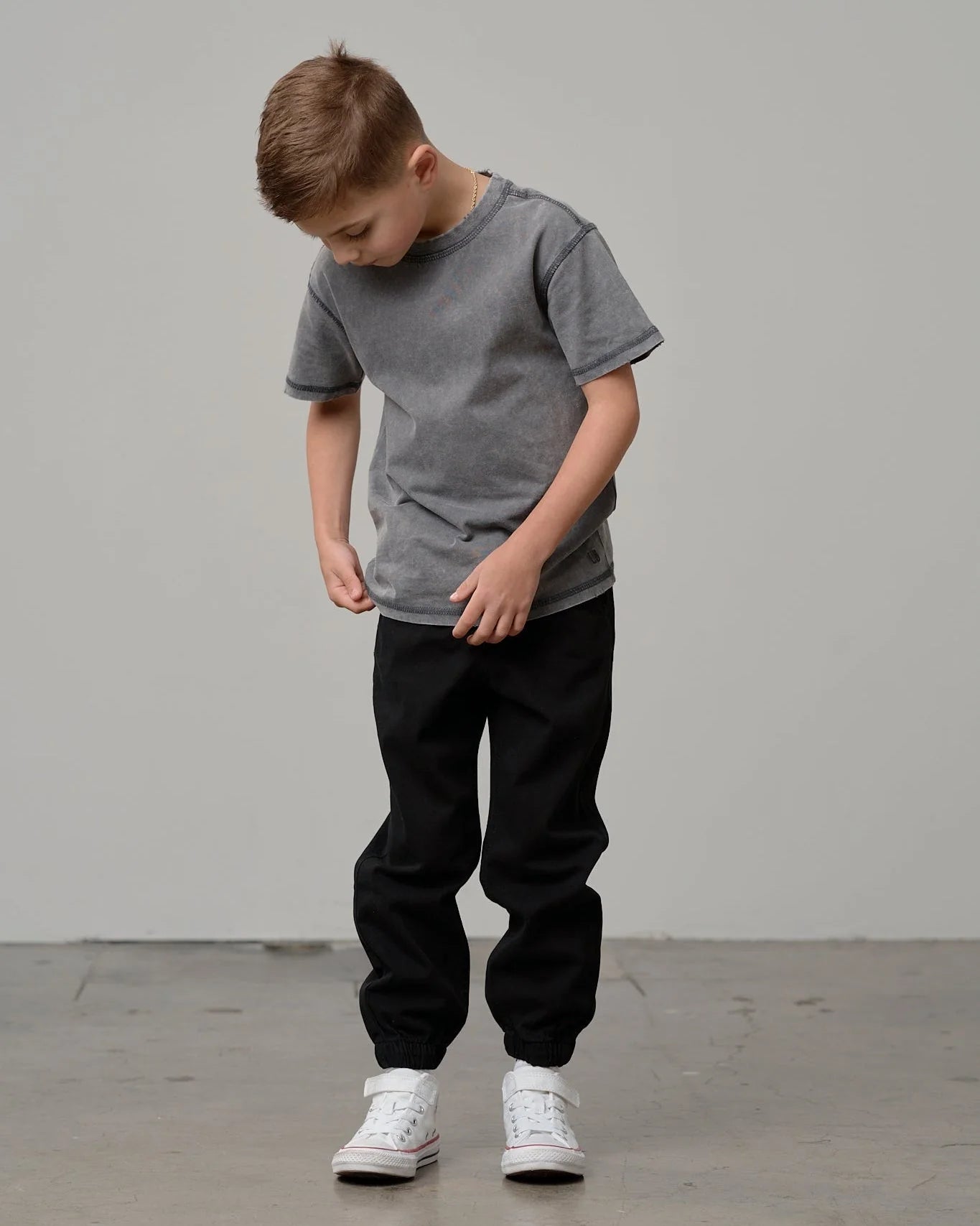 Little Bipsy Cotton Twill Jogger || Black