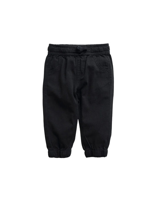 Little Bipsy Cotton Twill Jogger || Black