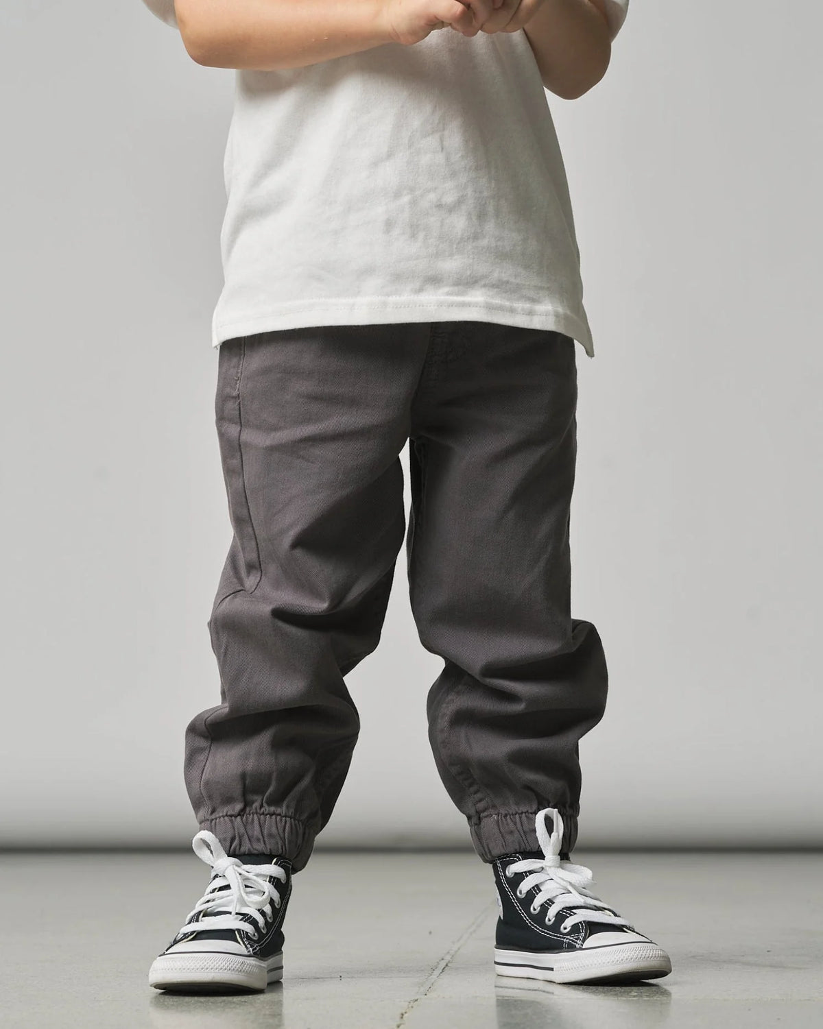 Little Bipsy Cotton Twill Joggers || Grey