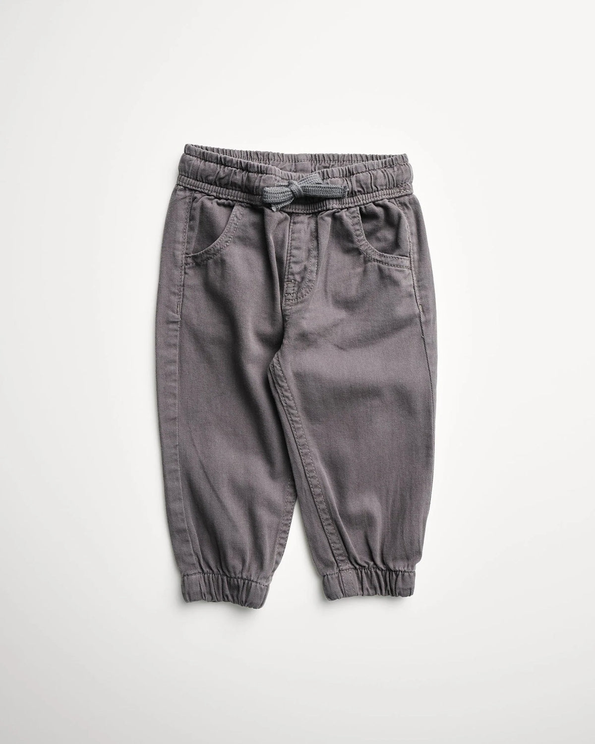 Little Bipsy Cotton Twill Joggers || Grey