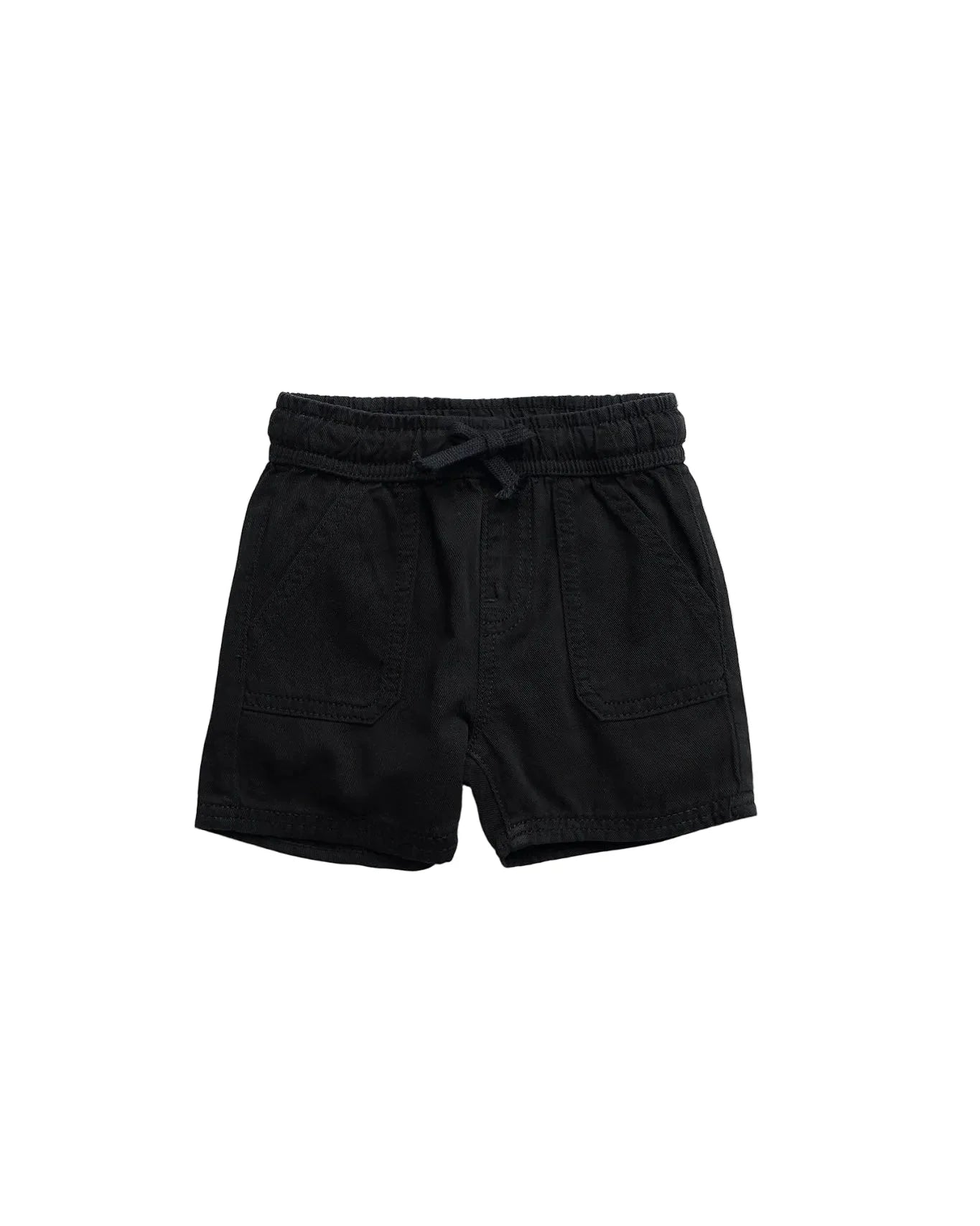 Little Bipsy Cotton Twill Shorts || Black