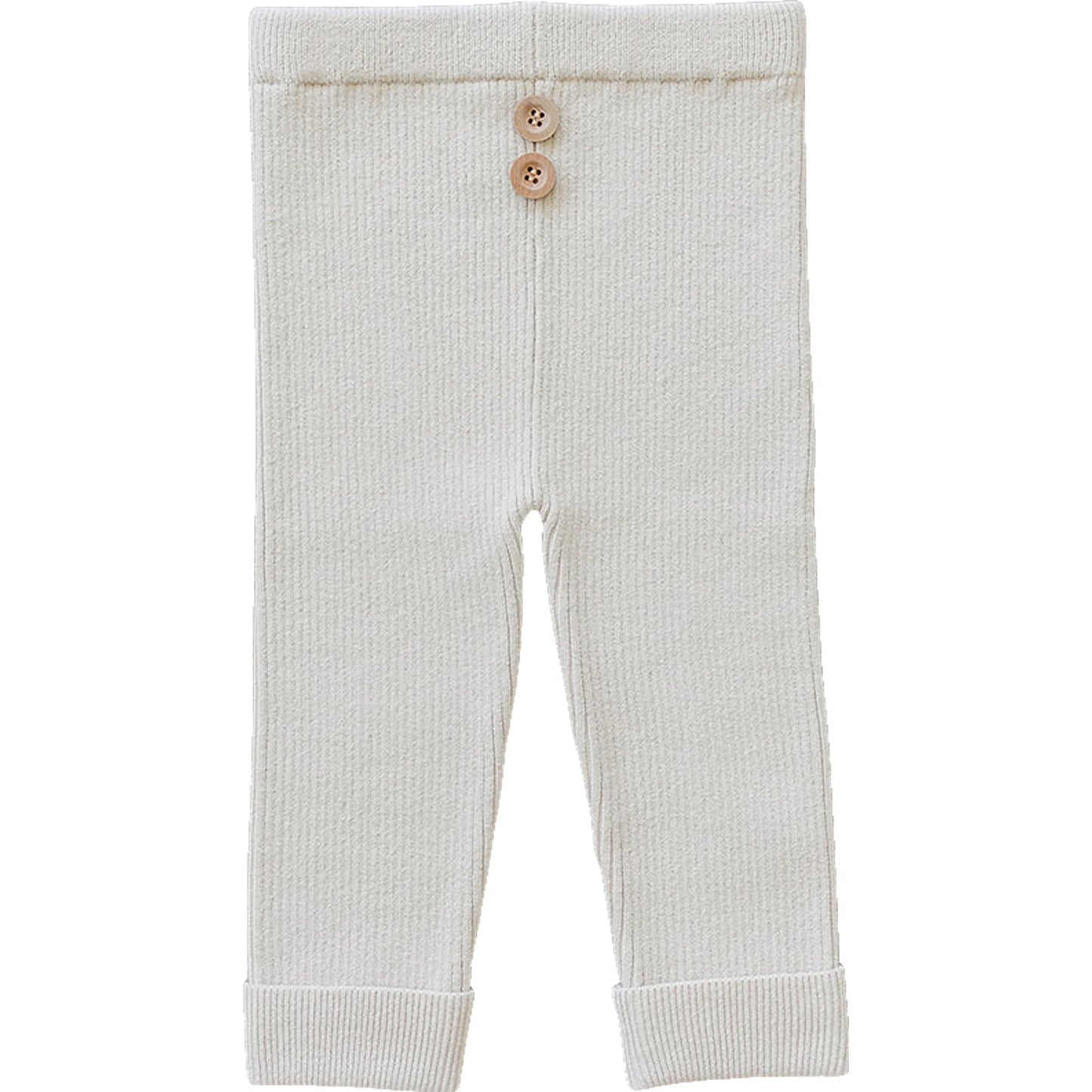 Mebie Baby Knit Leggings || Cream