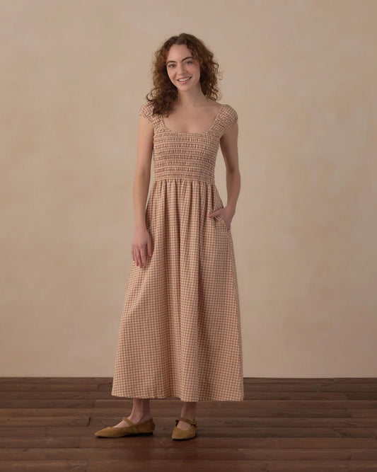 Rylee + Cru Women's Jess Dress || Fawn Gingham