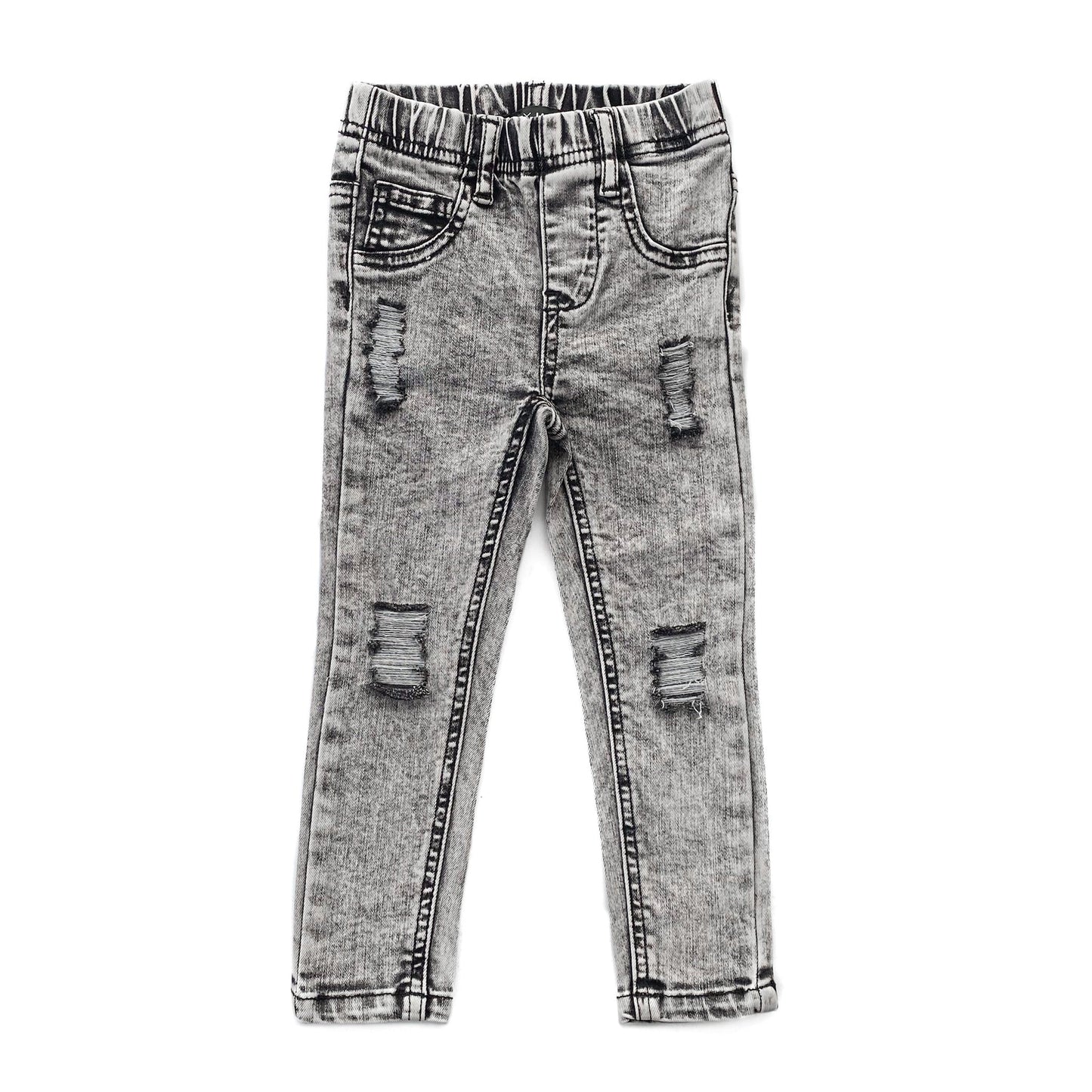 Lenox James Distressed Jeans || Grey Wash