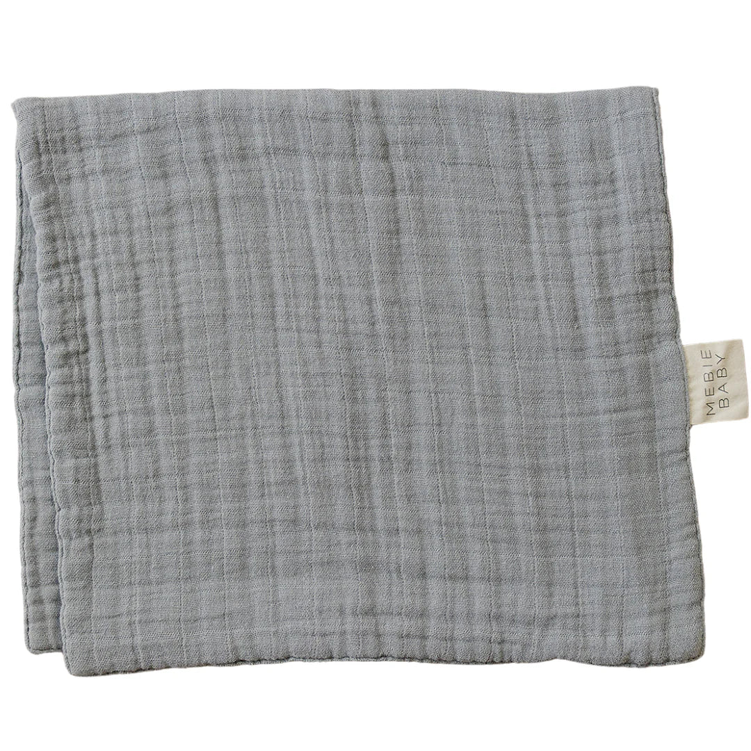 Mebie Baby Muslin Burp Cloth || Dusty Blue