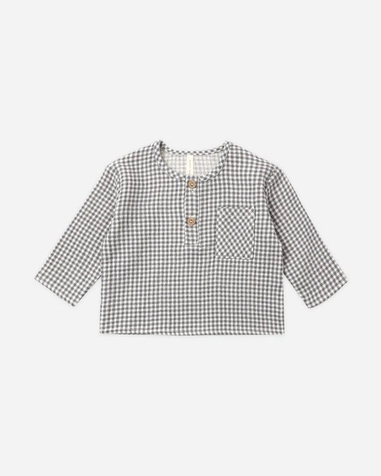 Quincy Mae Rory Shirt || Midnight Gingham