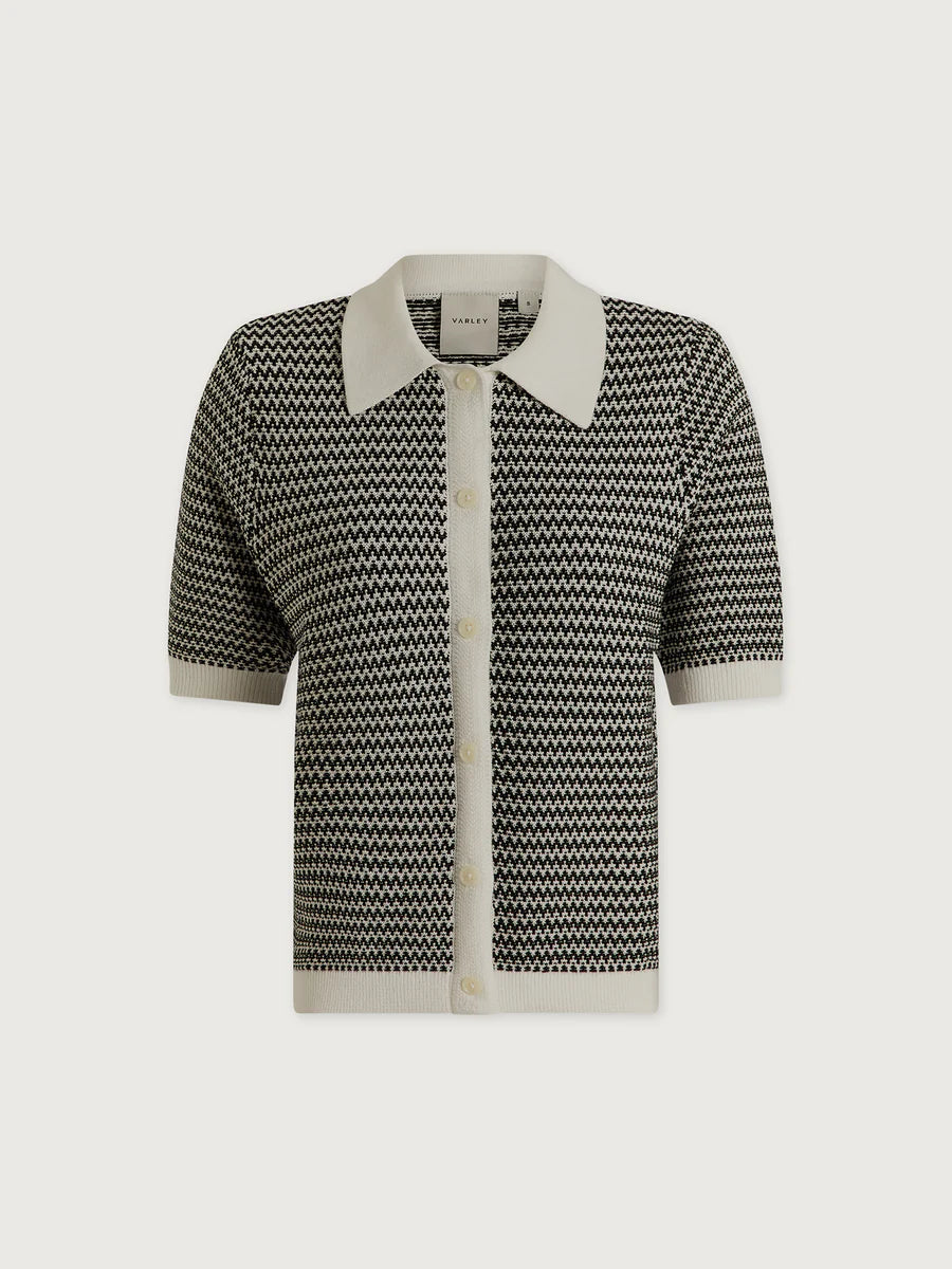 Varley Gaelle Polo Knit Top