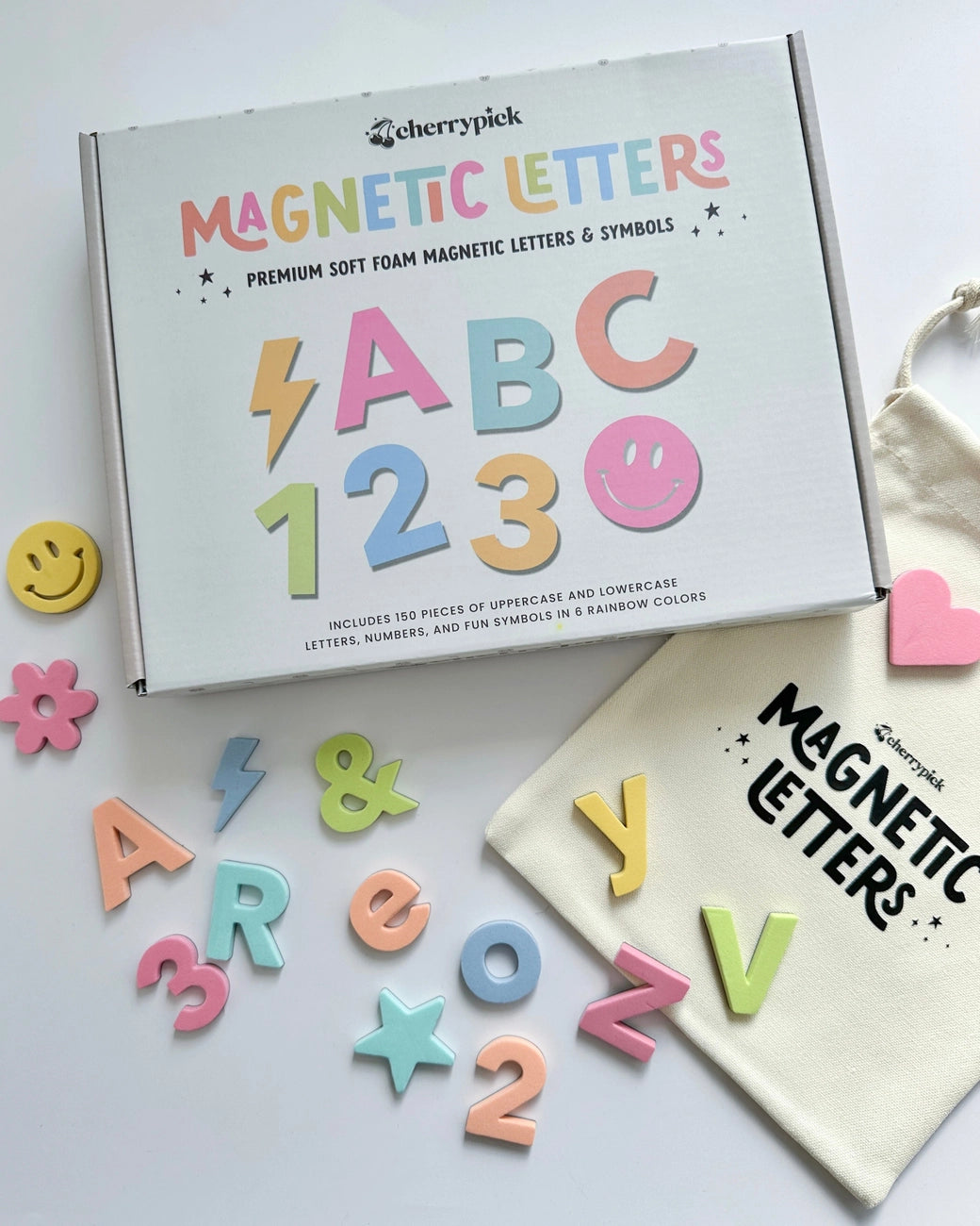 Cherry Pick Soft Foam Magnetic Letters + Symbols 150 pc set