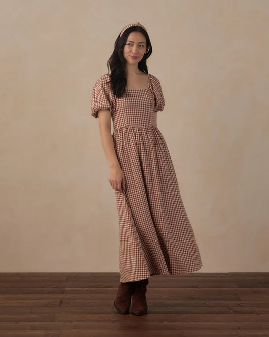Rylee + Cru Women's Keyara Dress || Brick Check