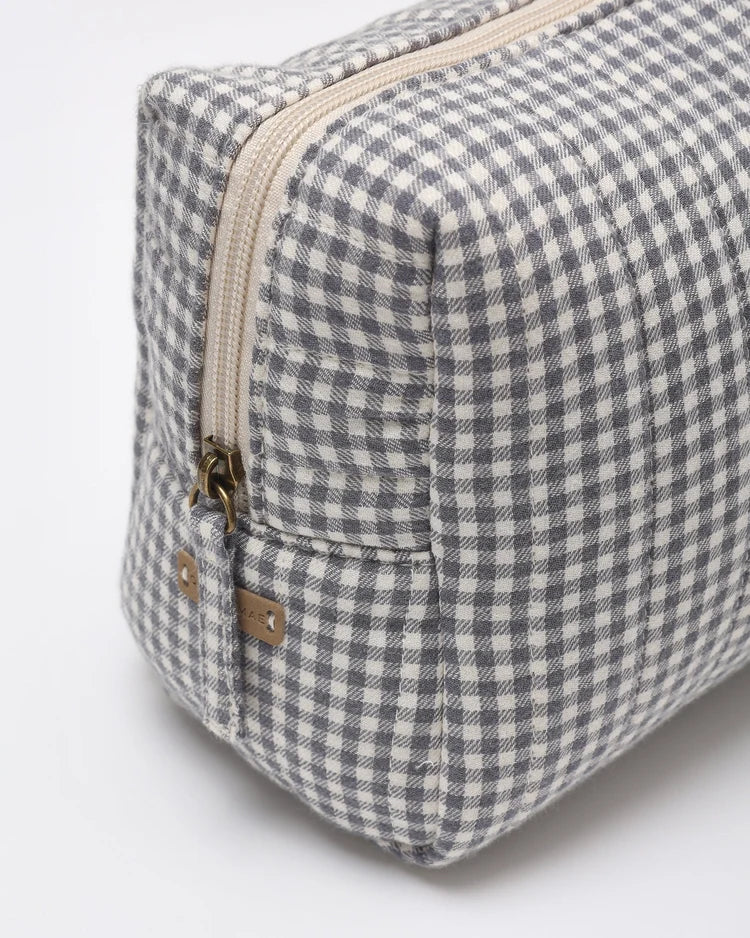 Quincy Mae Toiletry Bag || Midnight Gingham
