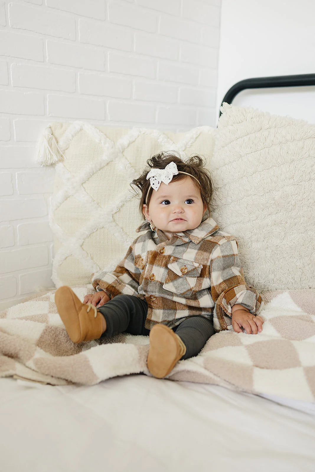 Mebie Baby Fall Flannel Shacket