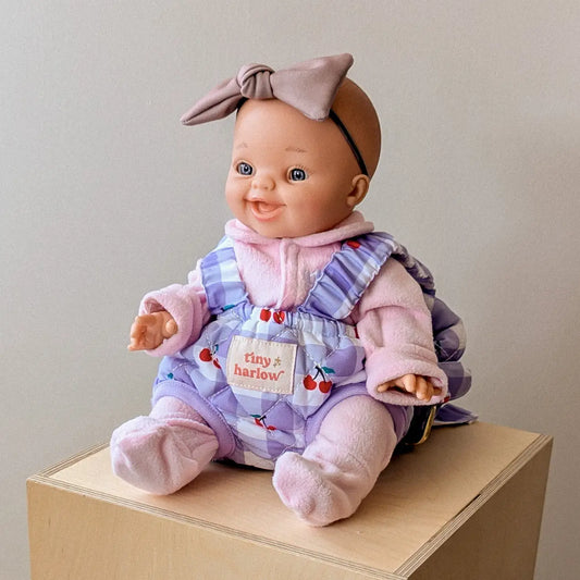 Tiny Harlow Doll Carrier || Lilac Cherry